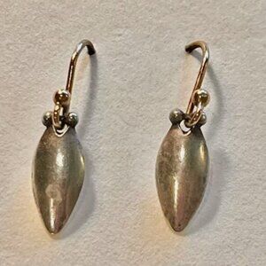 Ted Muehling Sterling Silver & 14kt Gold Gnat Earrings